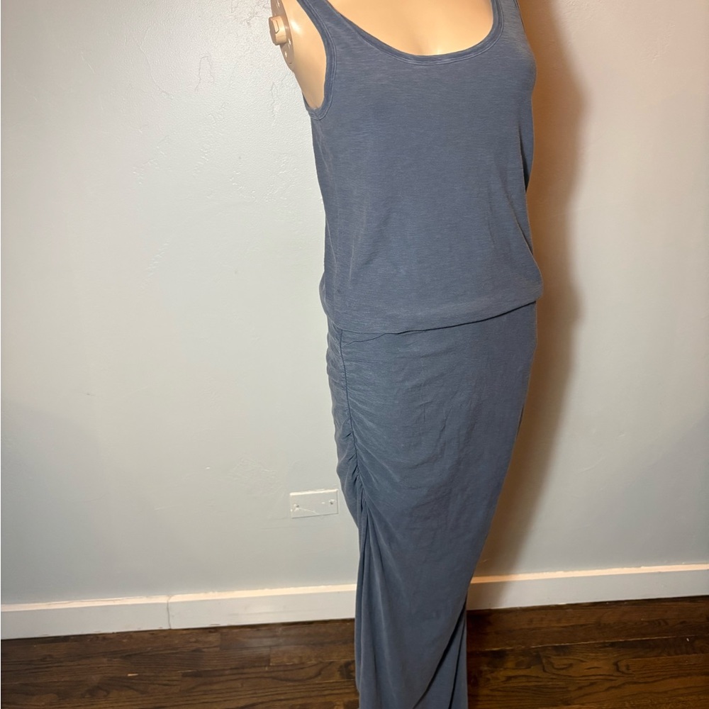 Standard James Perse Gray Ruched Maxi Dress Size Large
